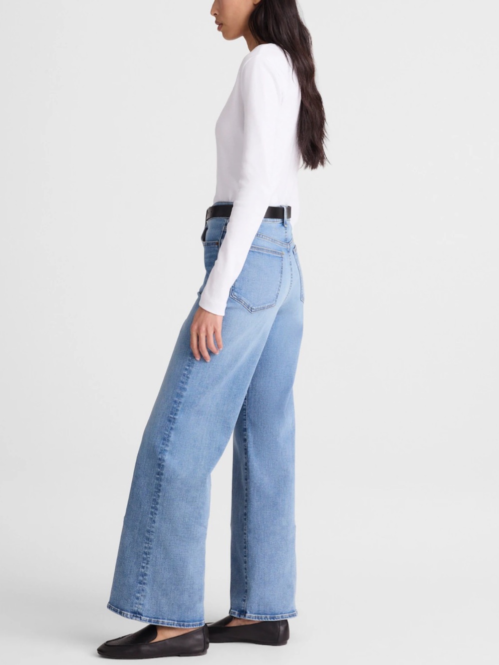 Madewell The Wide-Leg Jean in Super Stretch Denim NWOT Size 28 - Picture 3 of 13